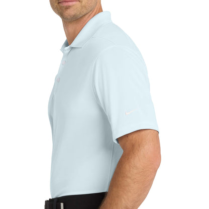 Nike NKDC1963 custom polo in blue tint, left side view