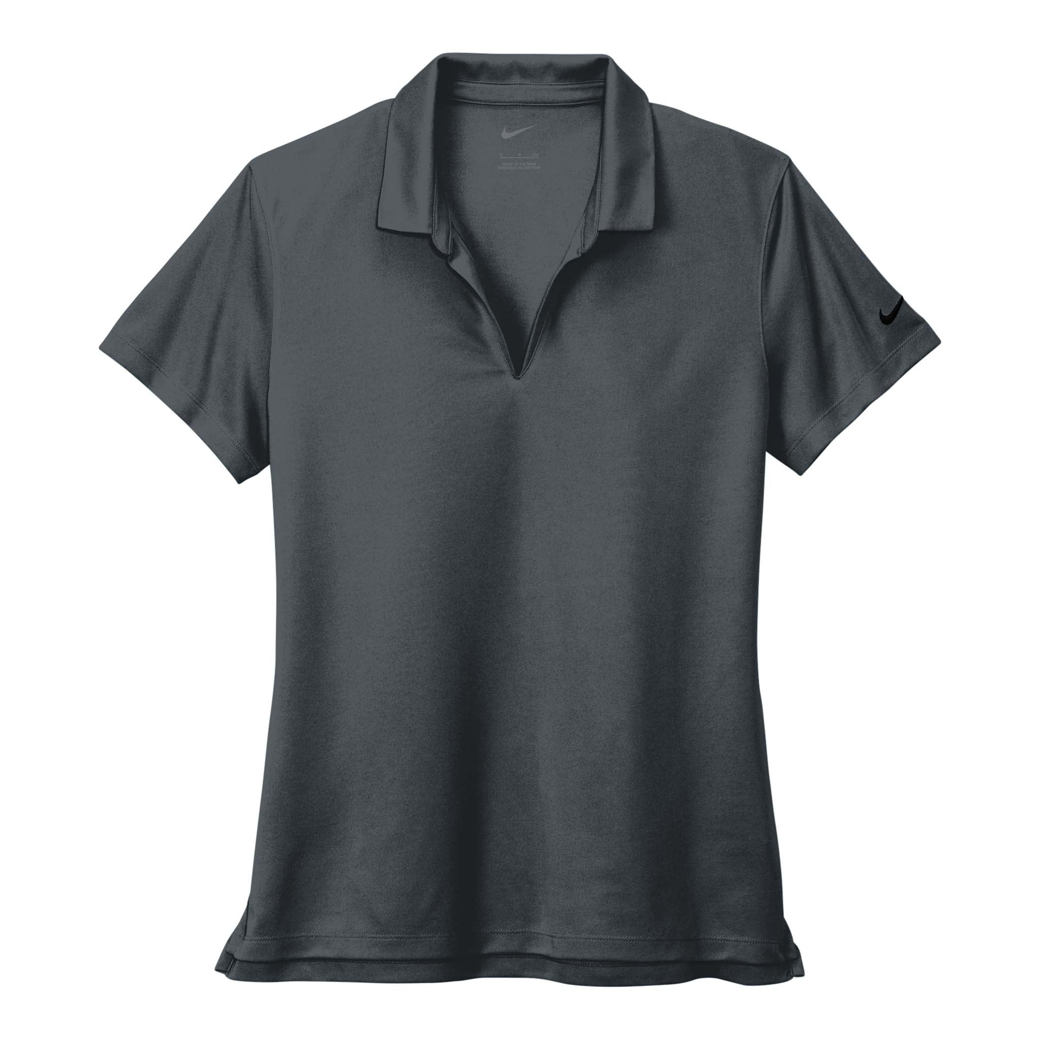 Nike NKDC1991 custom polo in anthracite, front view