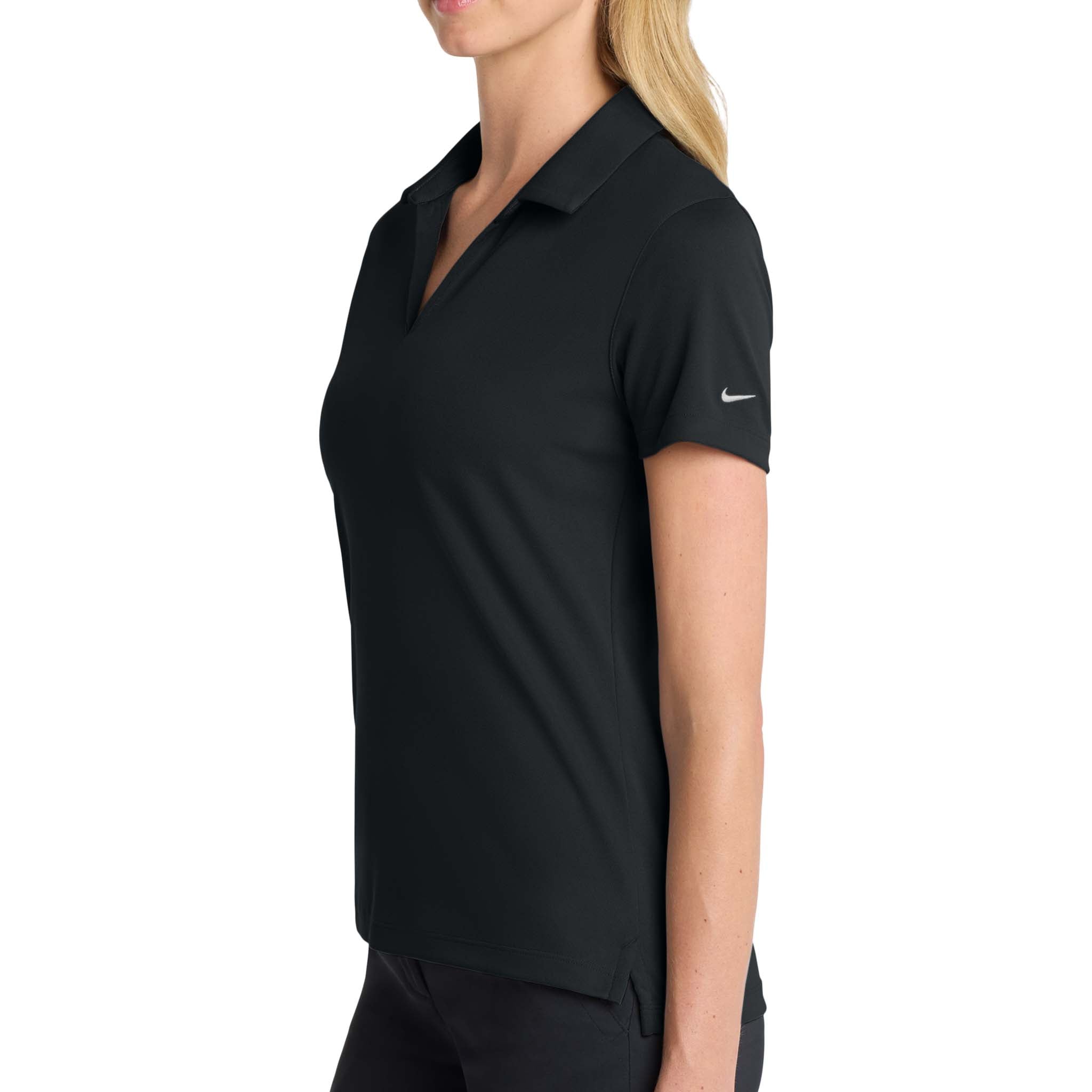 Nike NKDC1991 custom polo in black, left side view