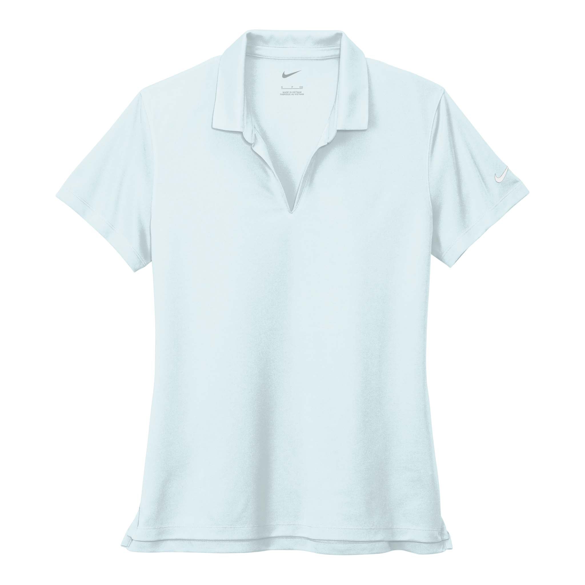 Nike NKDC1991 custom polo in blue tint, front view