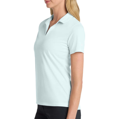 Nike NKDC1991 custom polo in blue tint, left side view