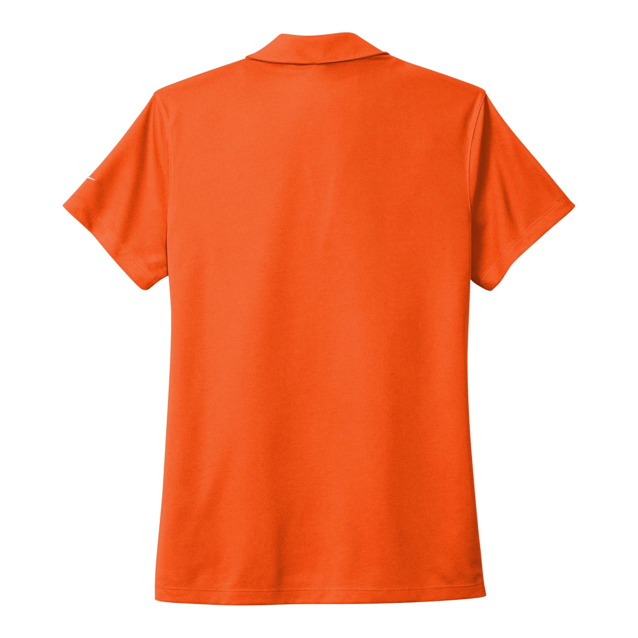 Nike NKDC1991 custom polo in brilliant orange, back view