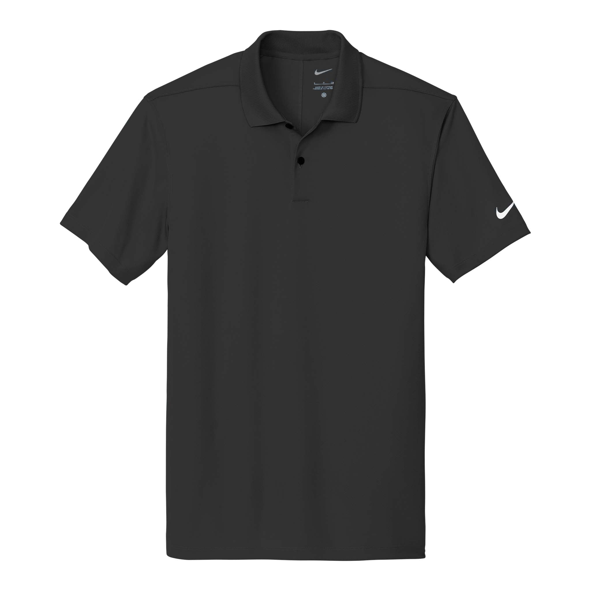 Nike NKDX6684 custom polo in black, front view