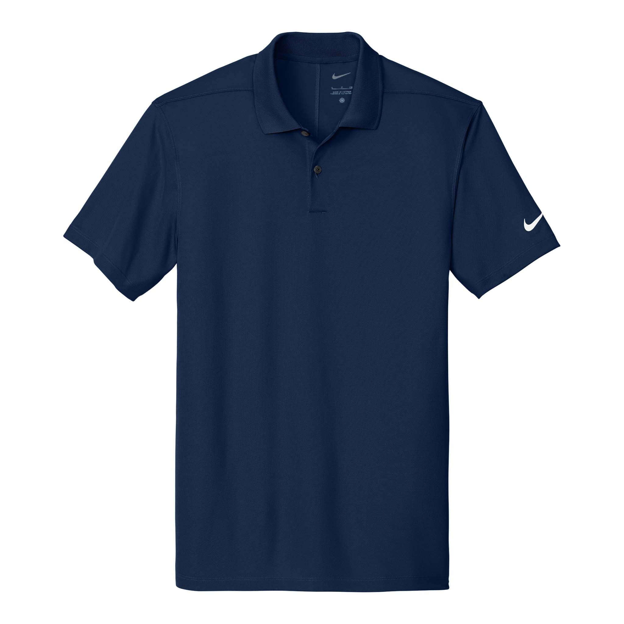 Nike NKDX6684 custom polo in college navy, front view