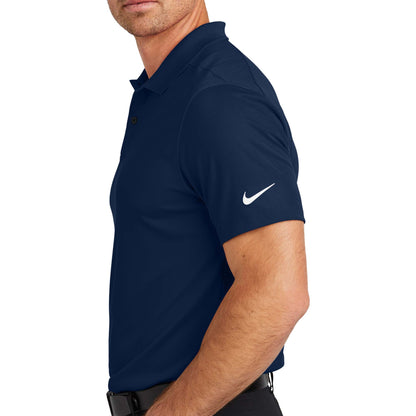 Nike NKDX6684 custom polo in college navy, left side view