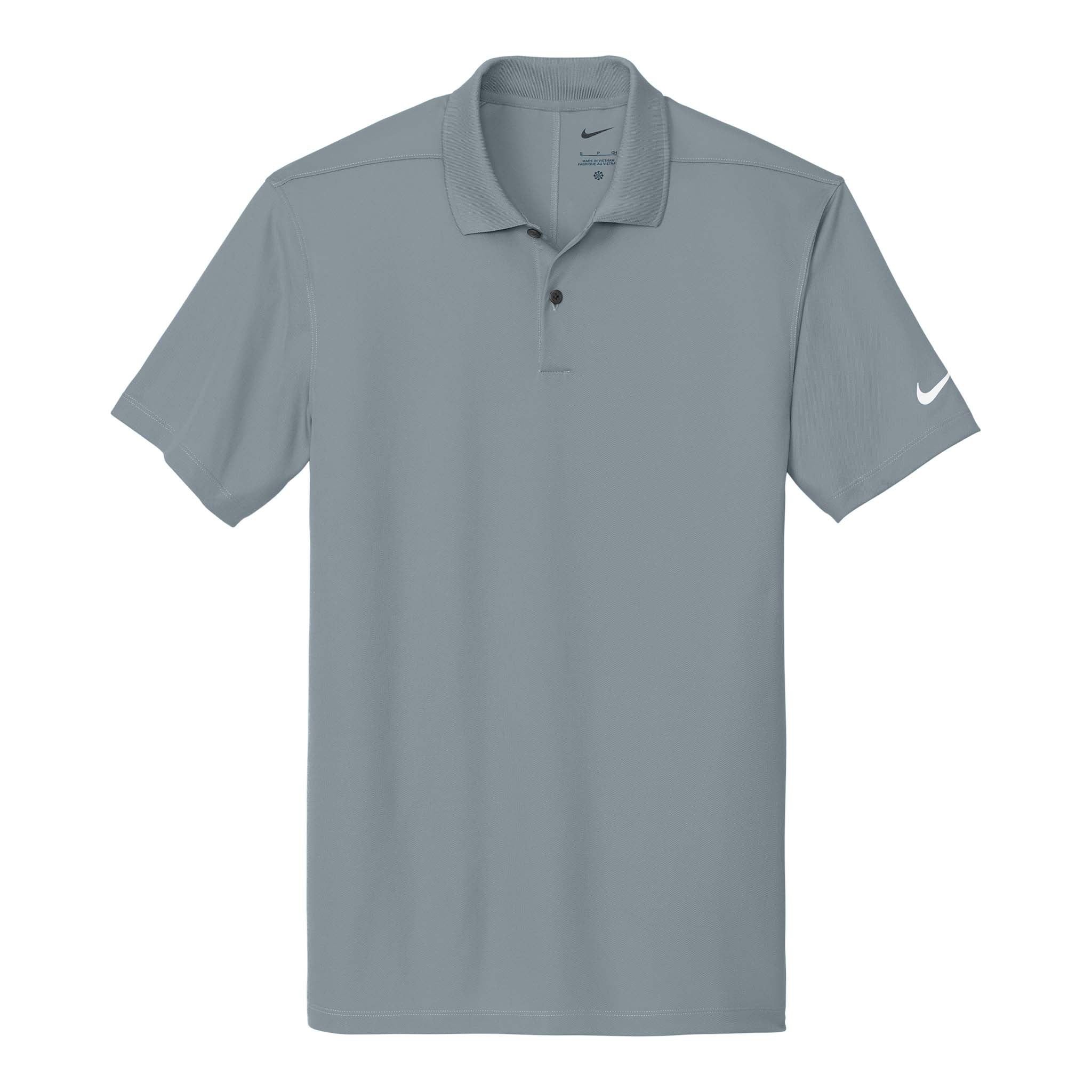 Nike NKDX6684 custom polo in cool grey, front view
