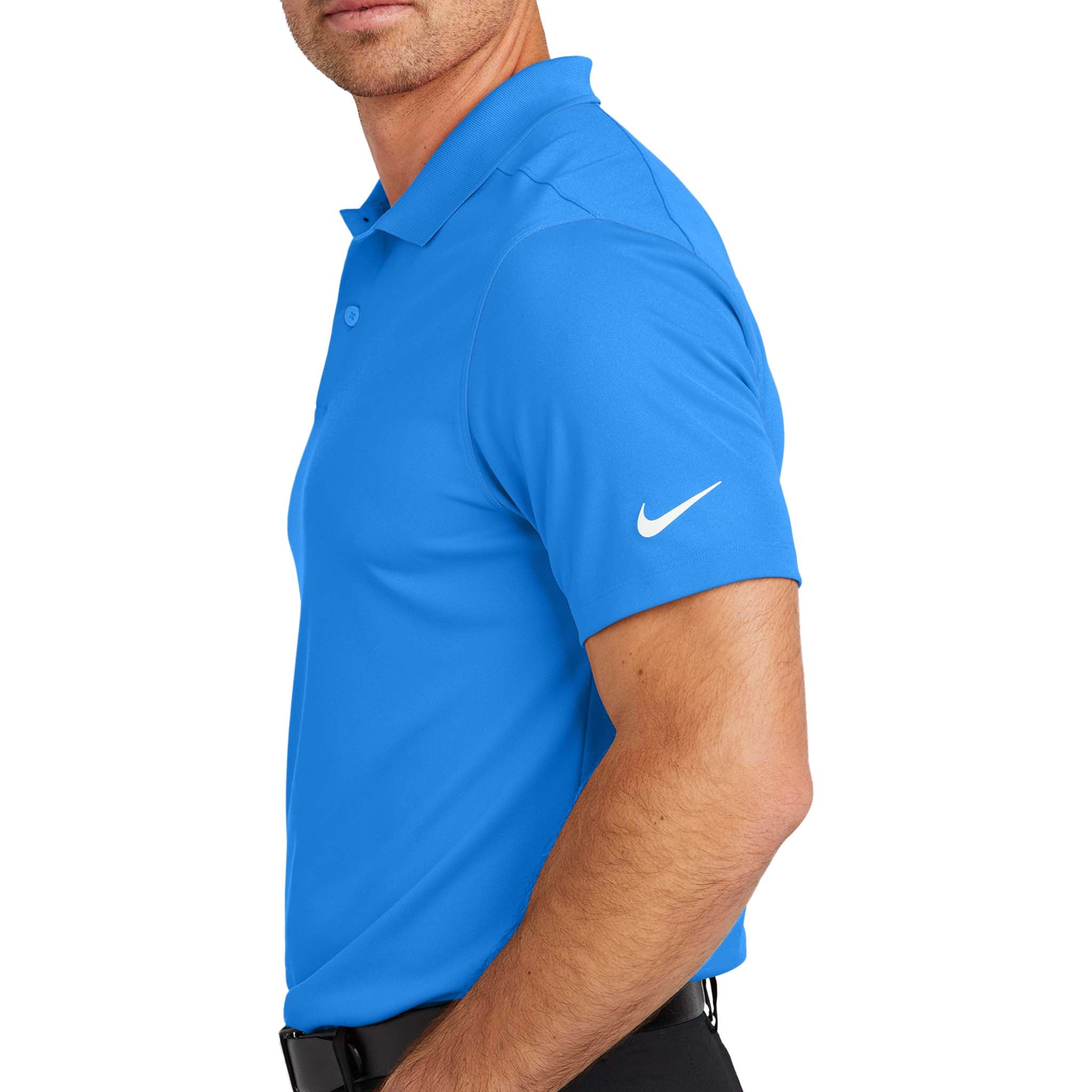Nike NKDX6684 custom polo in light photo blue, left side view