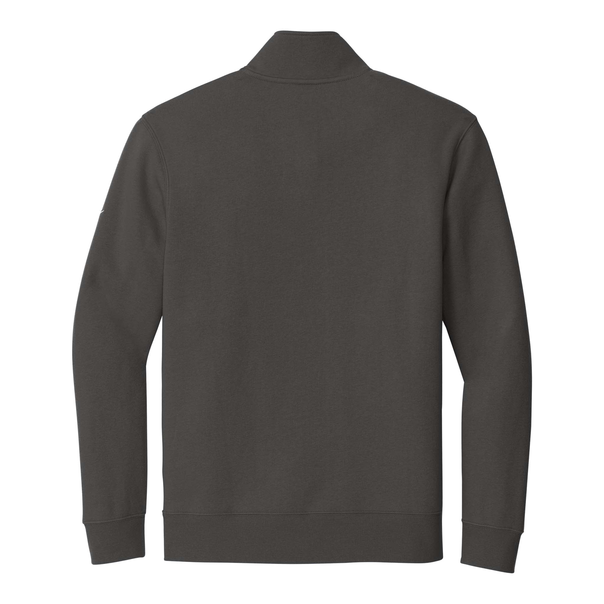 Nike NKDX6718 custom quarter-zip in anthracite, back view