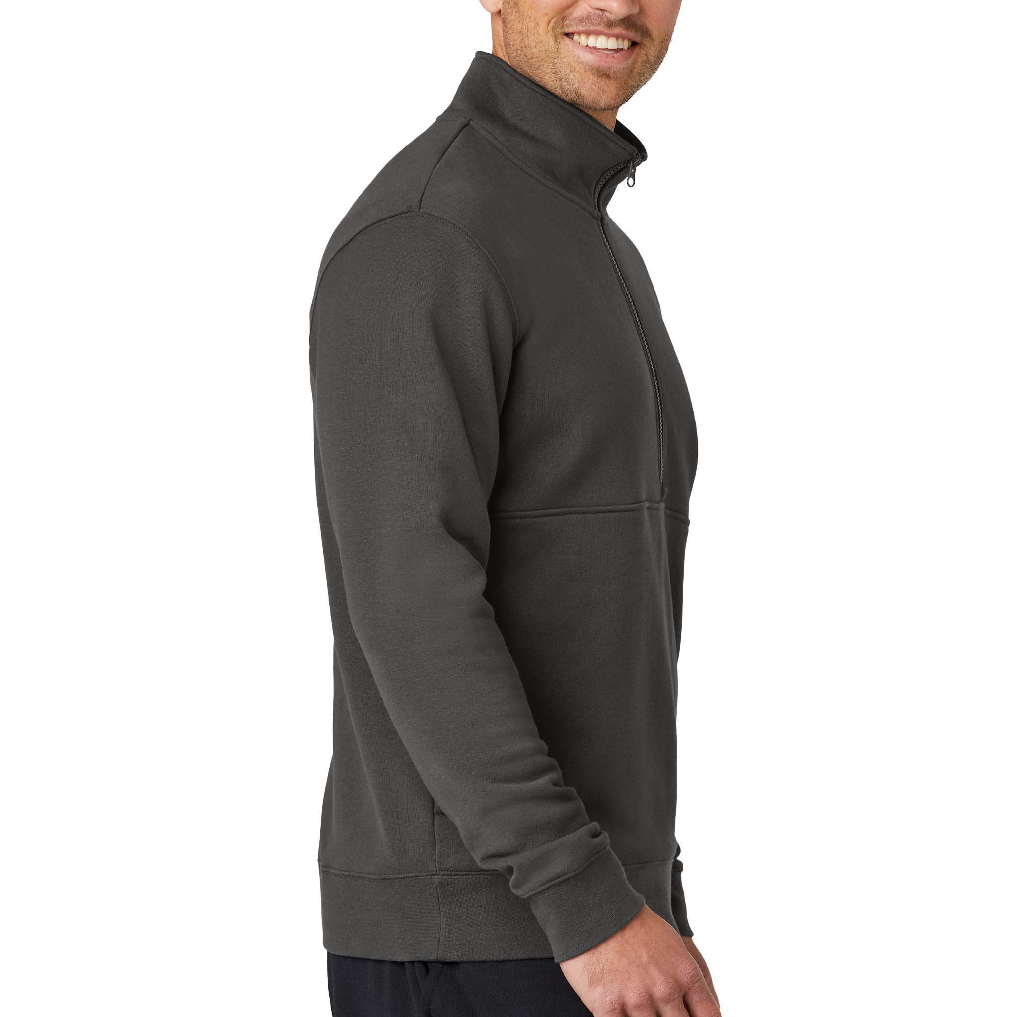 Nike NKDX6718 custom quarter-zip in anthracite, right side view