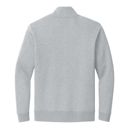 Nike NKDX6718 custom quarter-zip in dark grey heather, back view