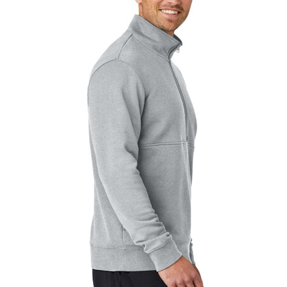 Nike NKDX6718 custom quarter-zip in dark grey heather, right side view