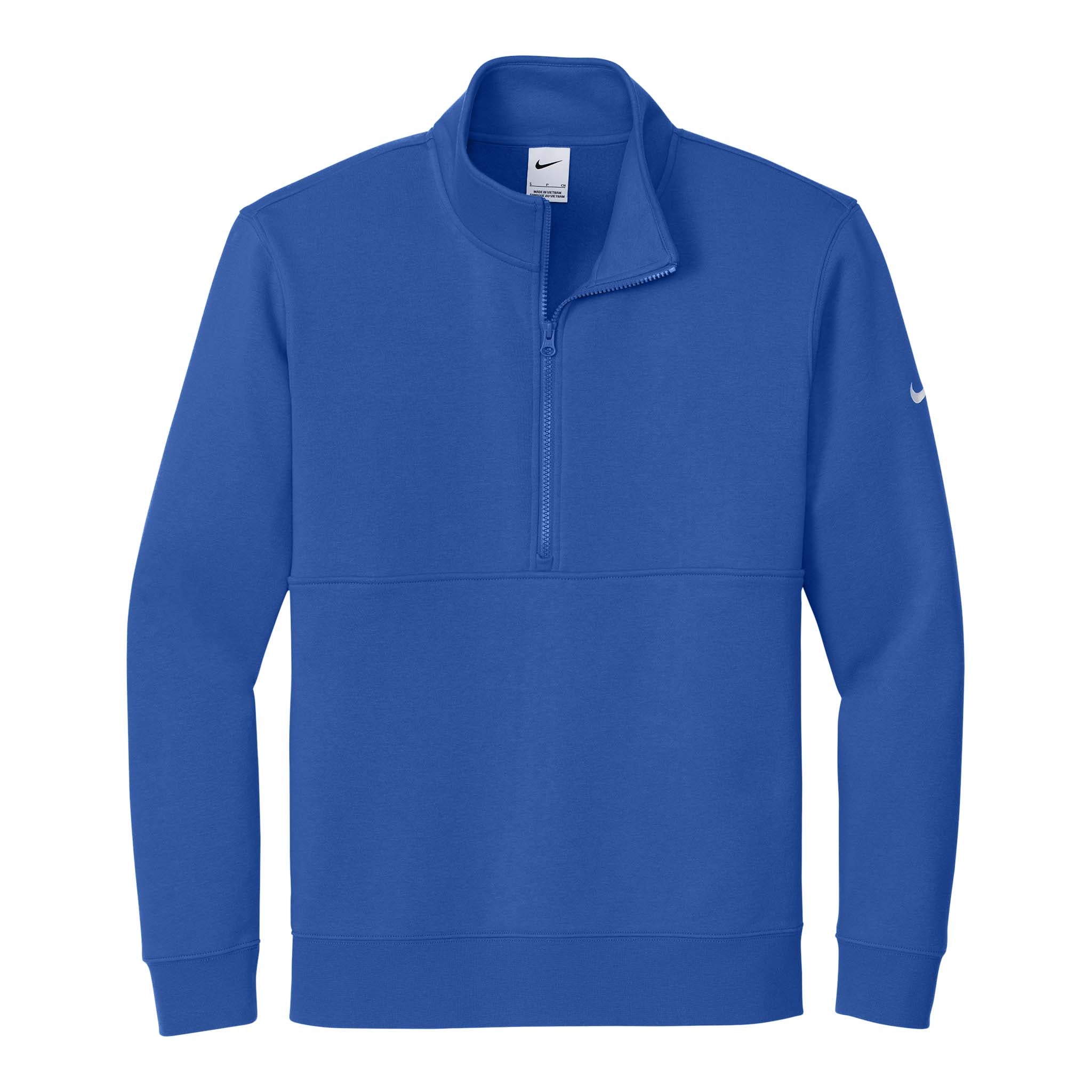 Nike NKDX6718 custom quarter-zip in game royal, front view