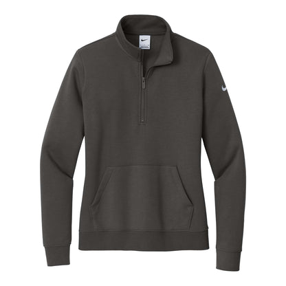 Nike NKDX6720 custom quarter-zip in anthracite, front view
