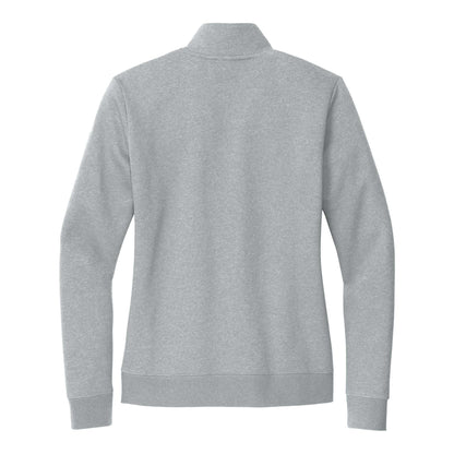 Nike NKDX6720 custom quarter-zip in dark grey heather, back view