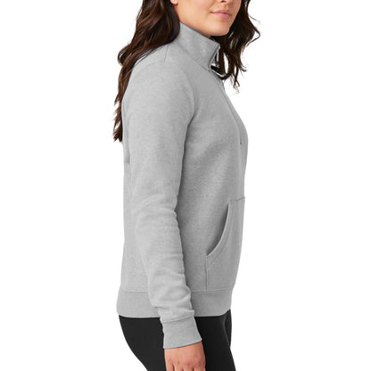 Nike NKDX6720 custom quarter-zip in dark grey heather, right side view