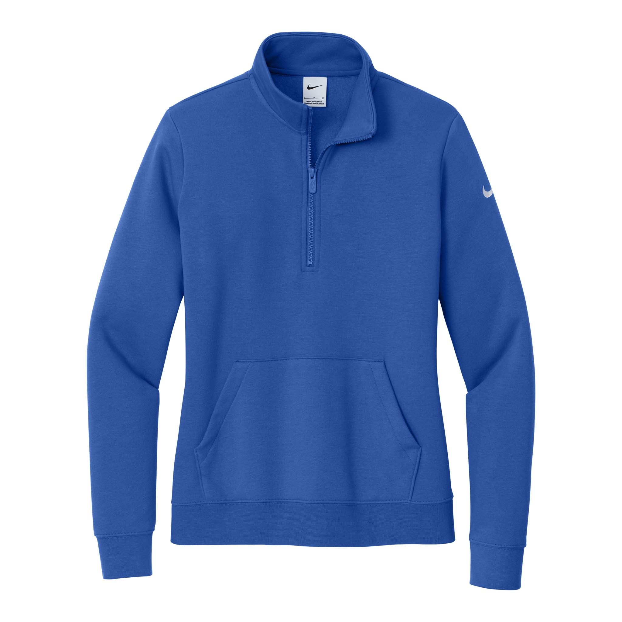 Nike NKDX6720 custom quarter-zip in game royal, front view