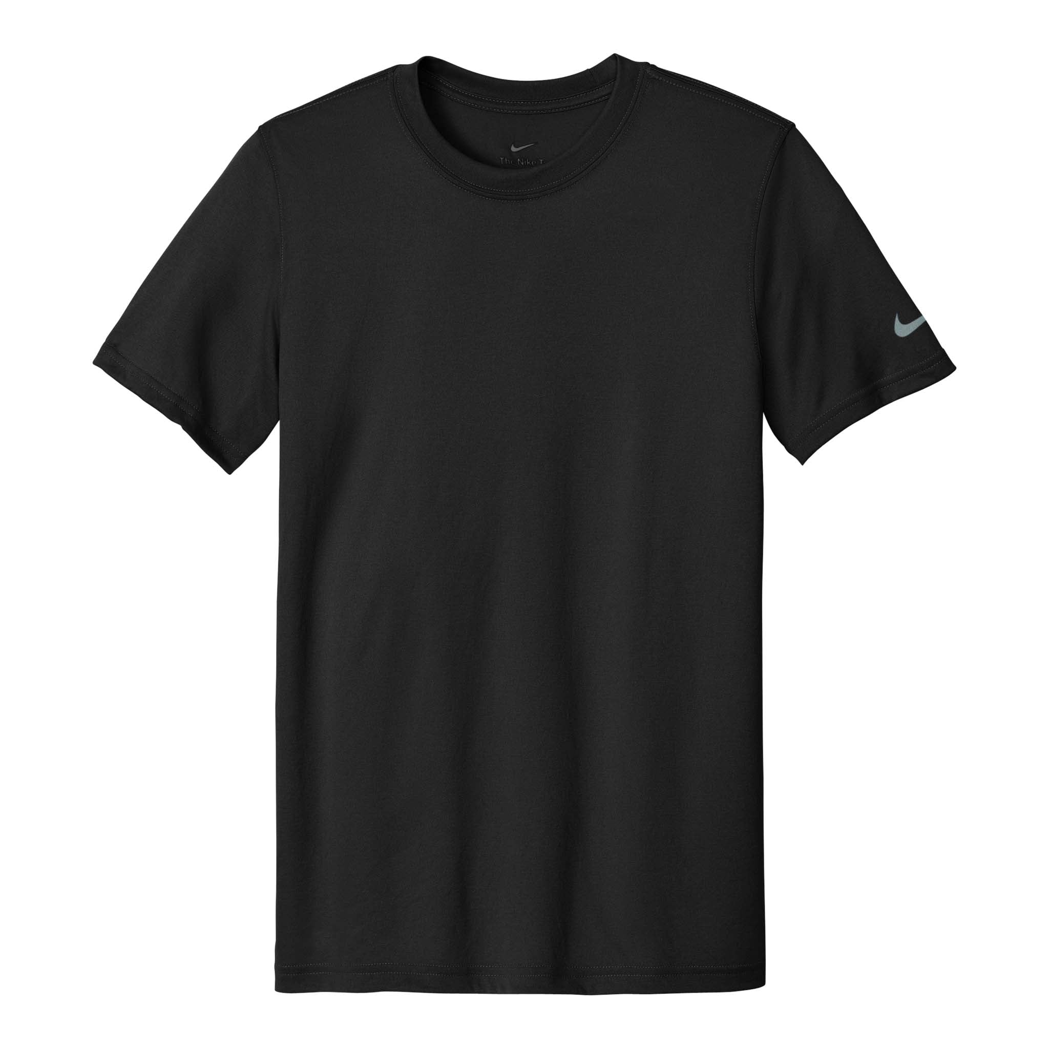 Nike NKDX8730 custom short sleeve t-shirt in black, front view