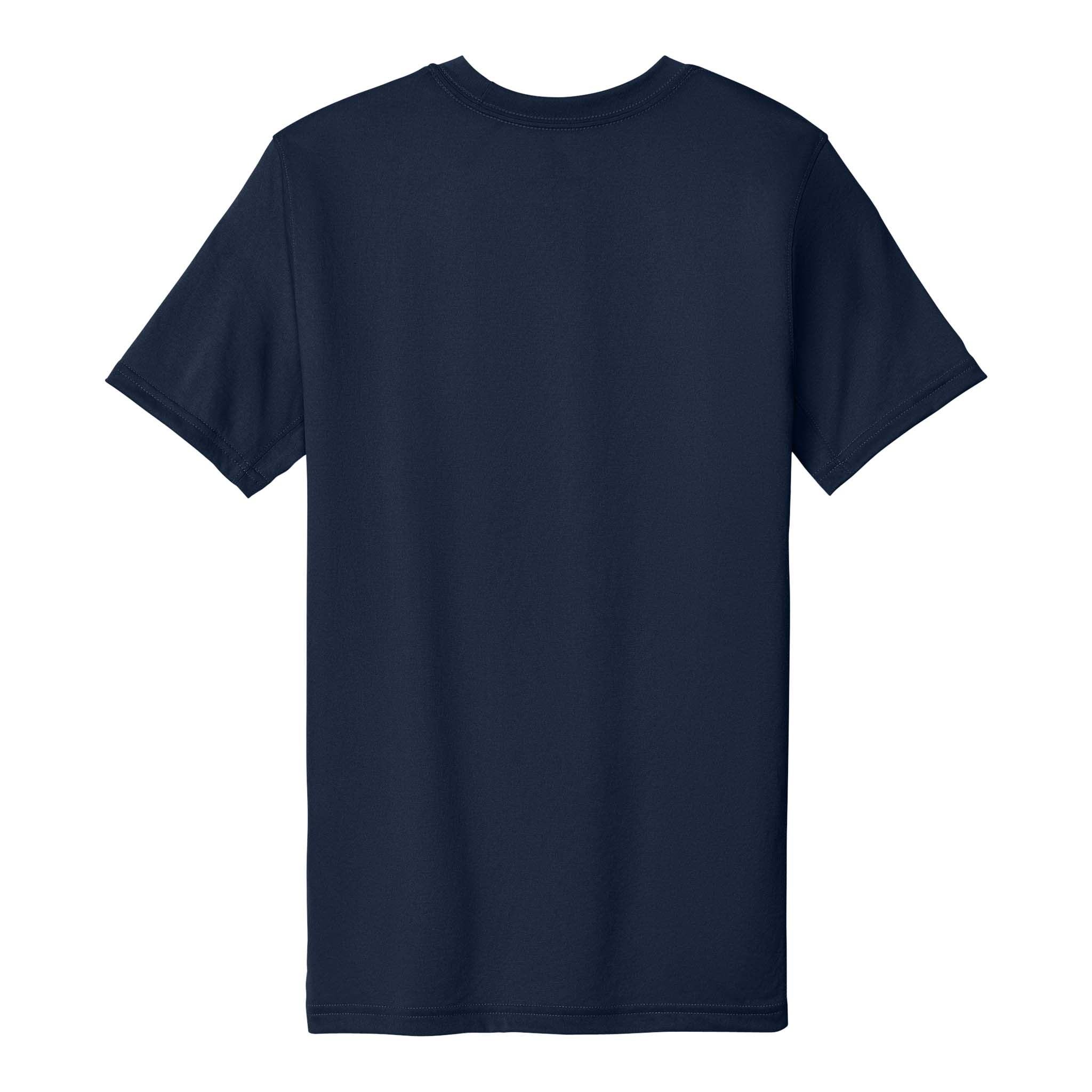 Nike NKDX8730 custom short sleeve t-shirt in college navy, back view