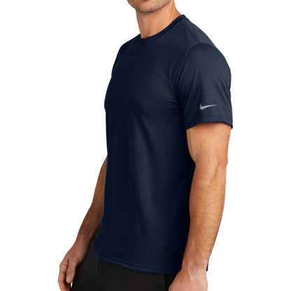 Nike NKDX8730 custom short sleeve t-shirt in college navy, left side view