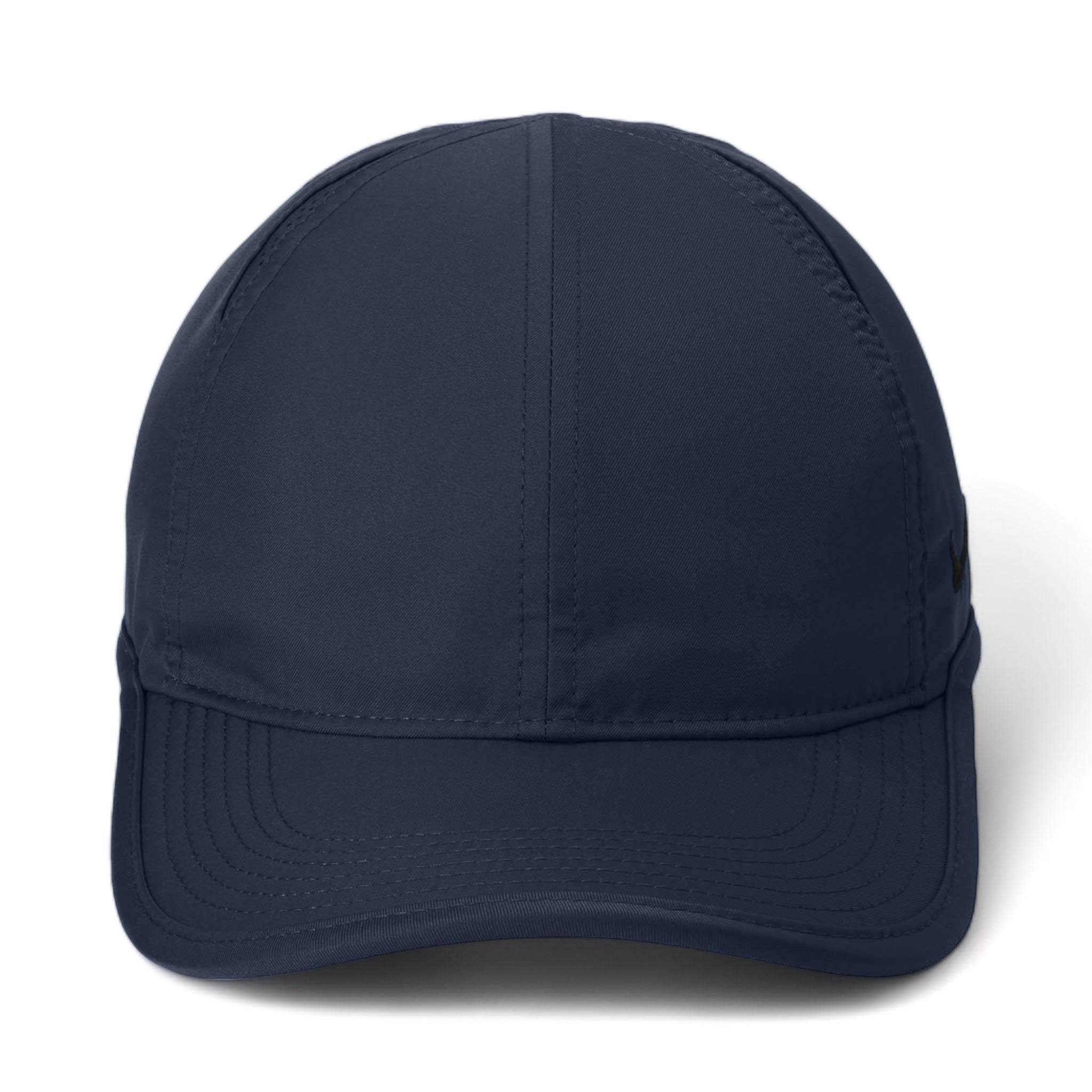 Front view of Nike NKFB5666 custom hat in college navy