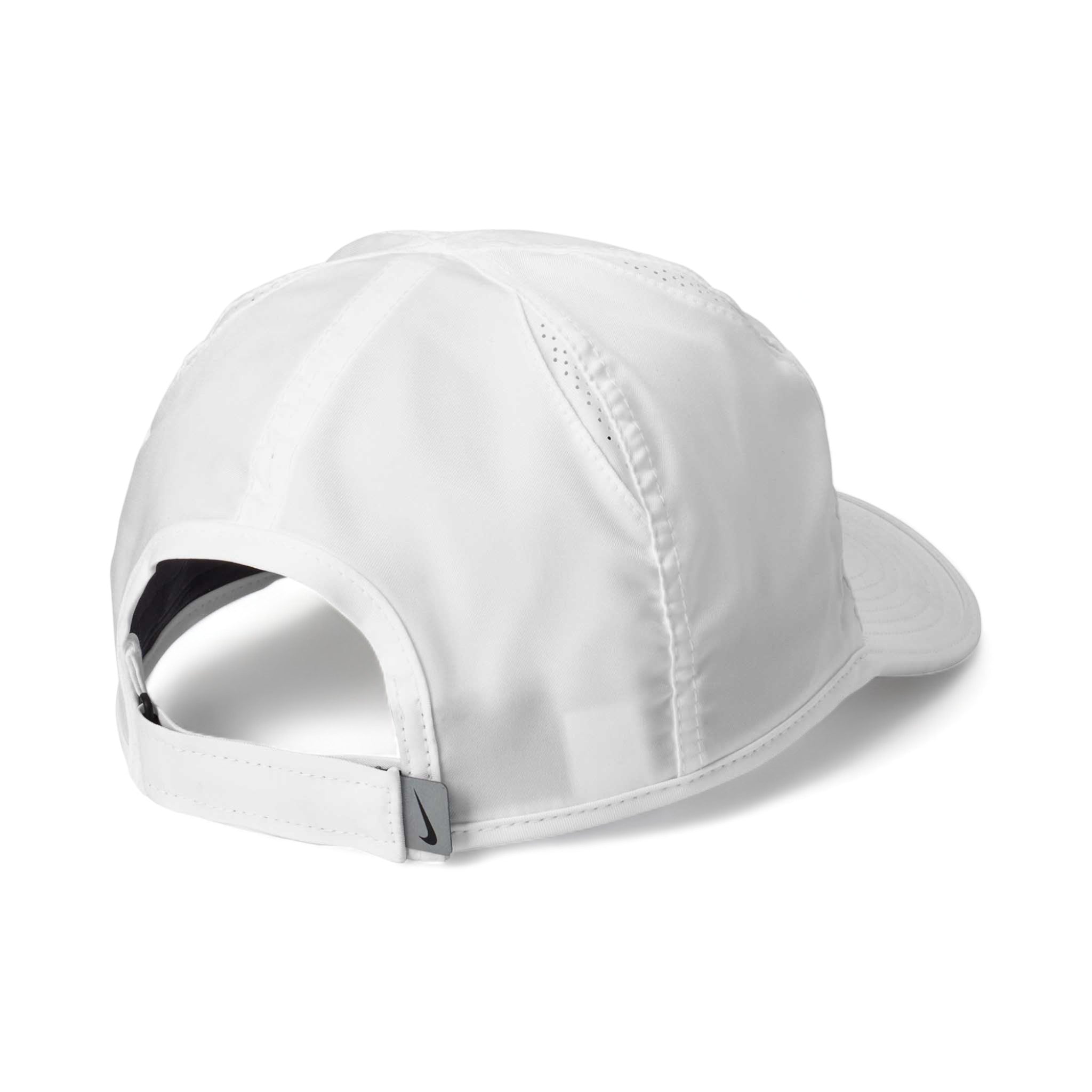 Back view of Nike NKFB5666 custom hat in white