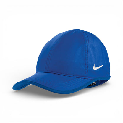 Left side view of Nike NKFB5666 custom hat in game royal