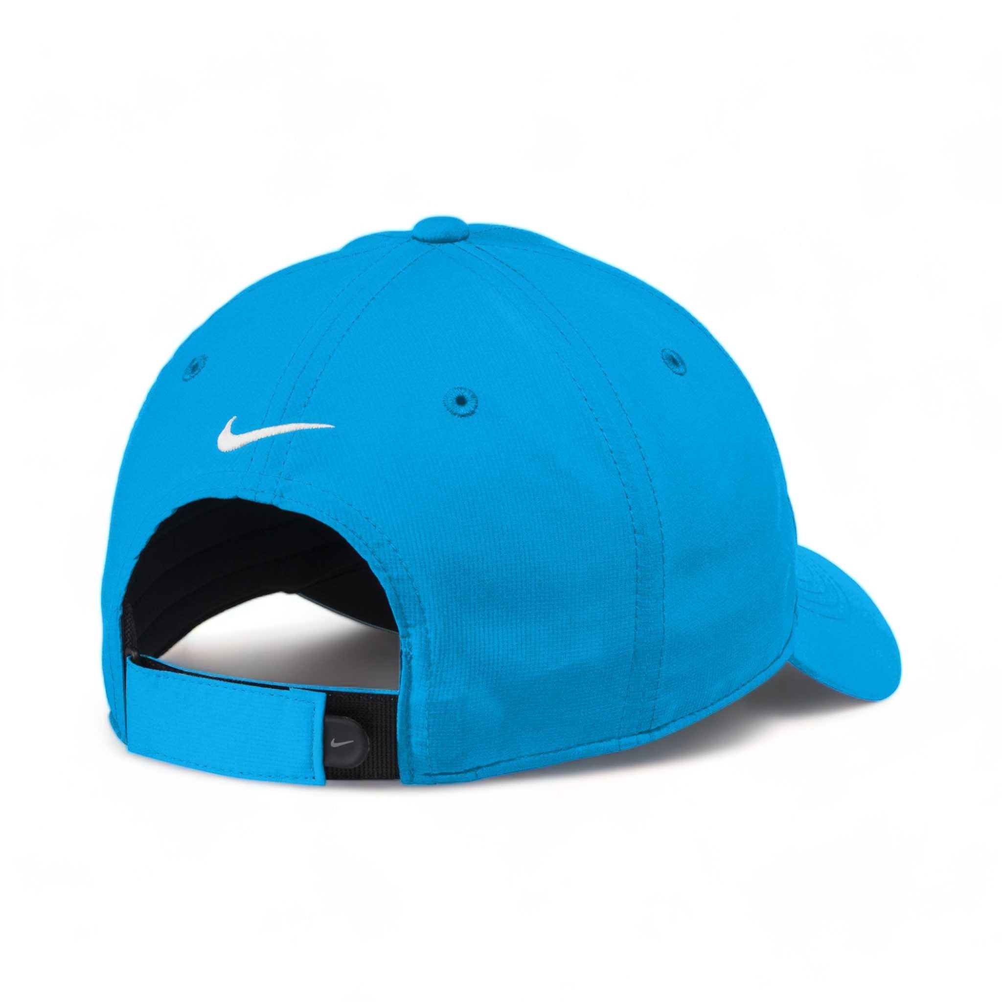 Back view of Nike NKFB6444 custom hat in photo blue