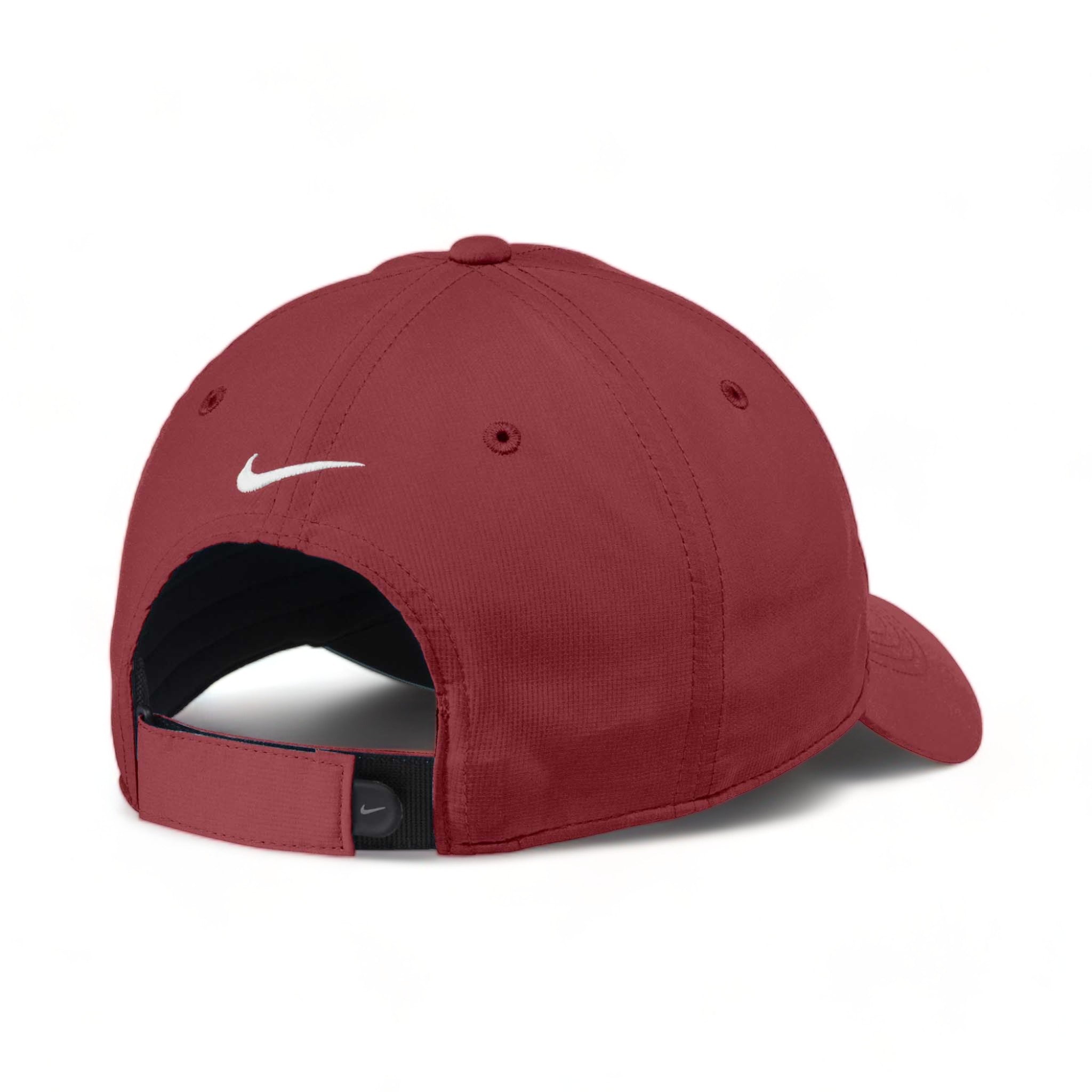 Back view of Nike NKFB6444 custom hat in team red