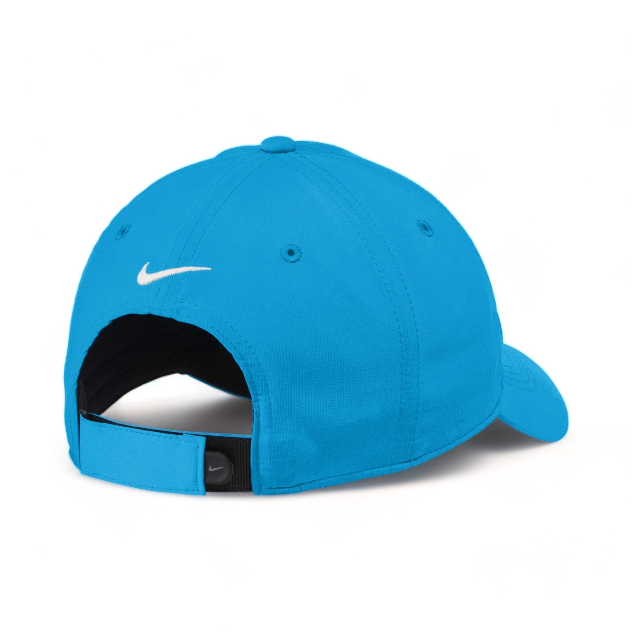 Back view of Nike NKFB6444 custom hat in tidal blue