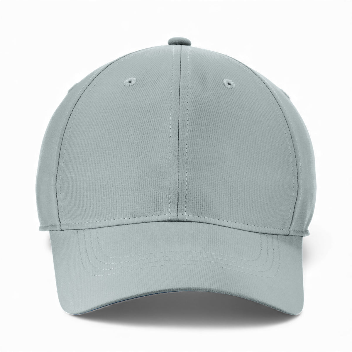 Front view of Nike NKFB6444 custom hat in cool grey