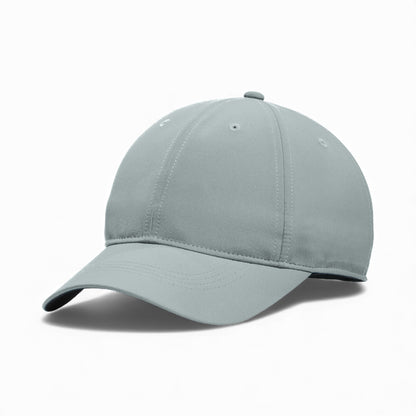 Left side view of Nike NKFB6444 custom hat in cool grey