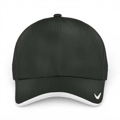 Front view of Nike NKFB6445 custom hat in anthracite and white