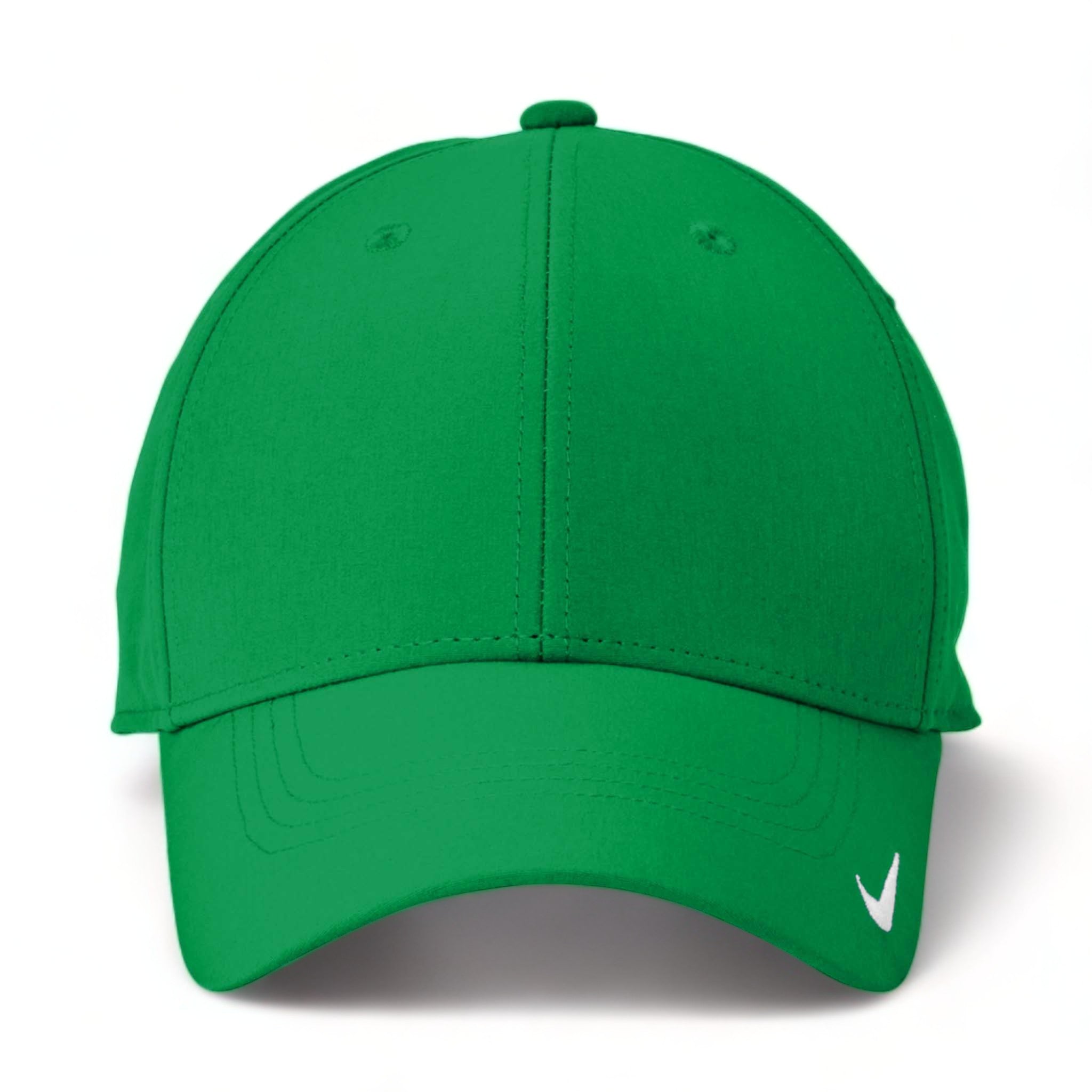 Front view of Nike NKFB6447 custom hat in apple green