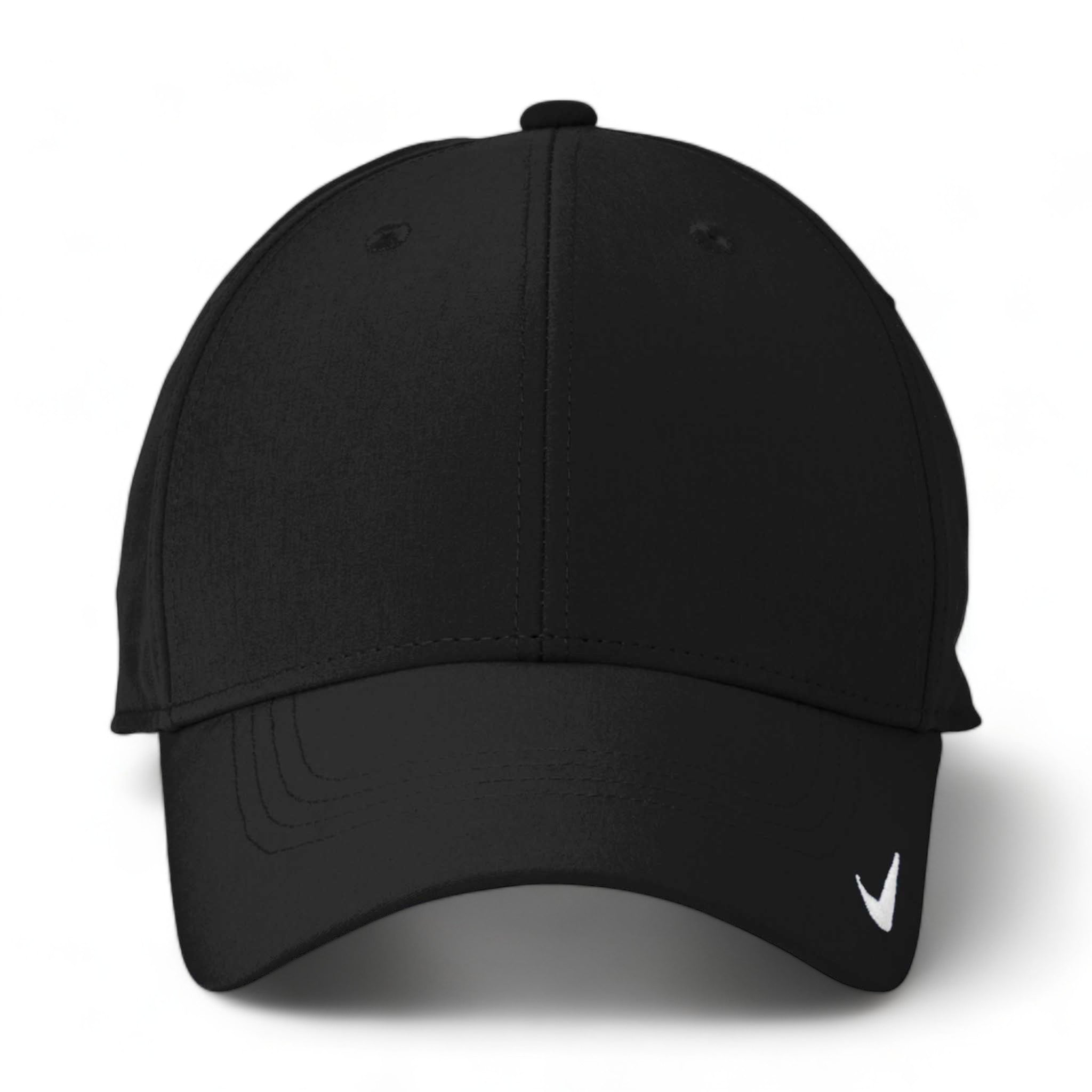 Front view of Nike NKFB6447 custom hat in black
