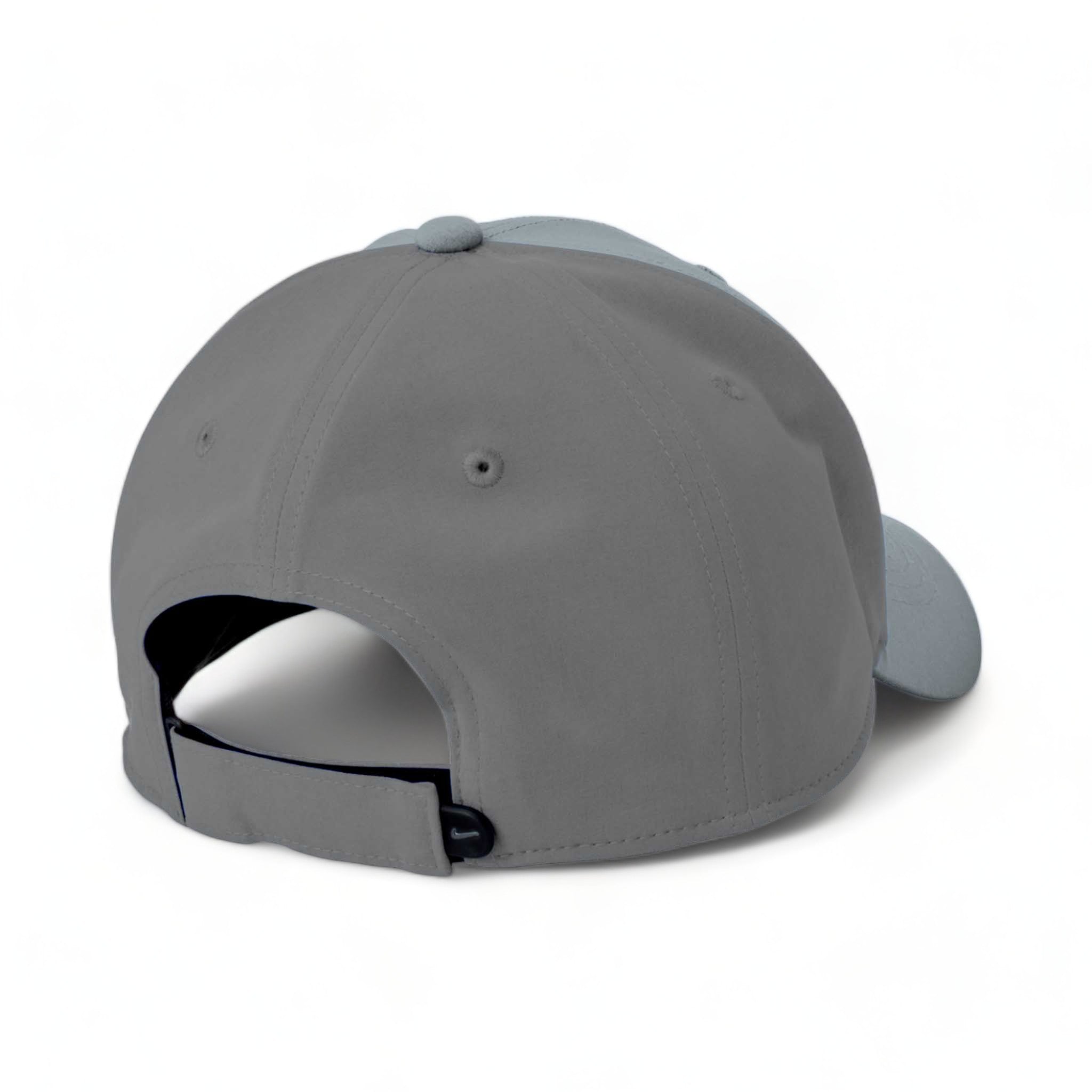 Back view of Nike NKFB6447 custom hat in cool grey and dark grey