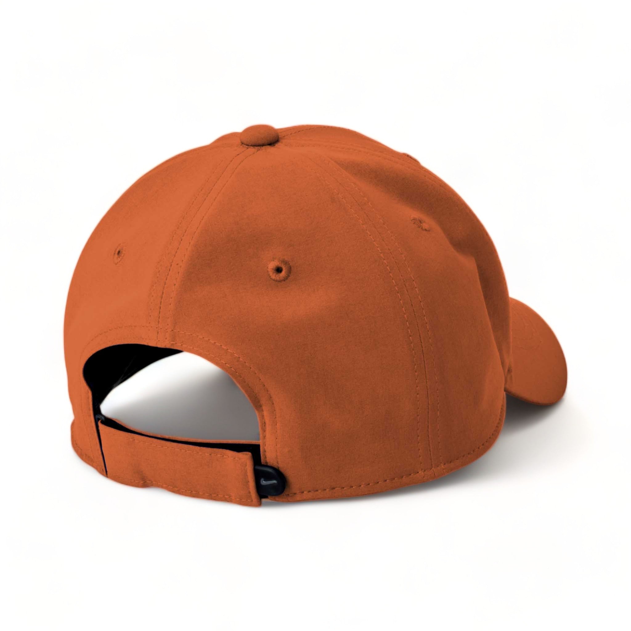 Back view of Nike NKFB6447 custom hat in desert orange