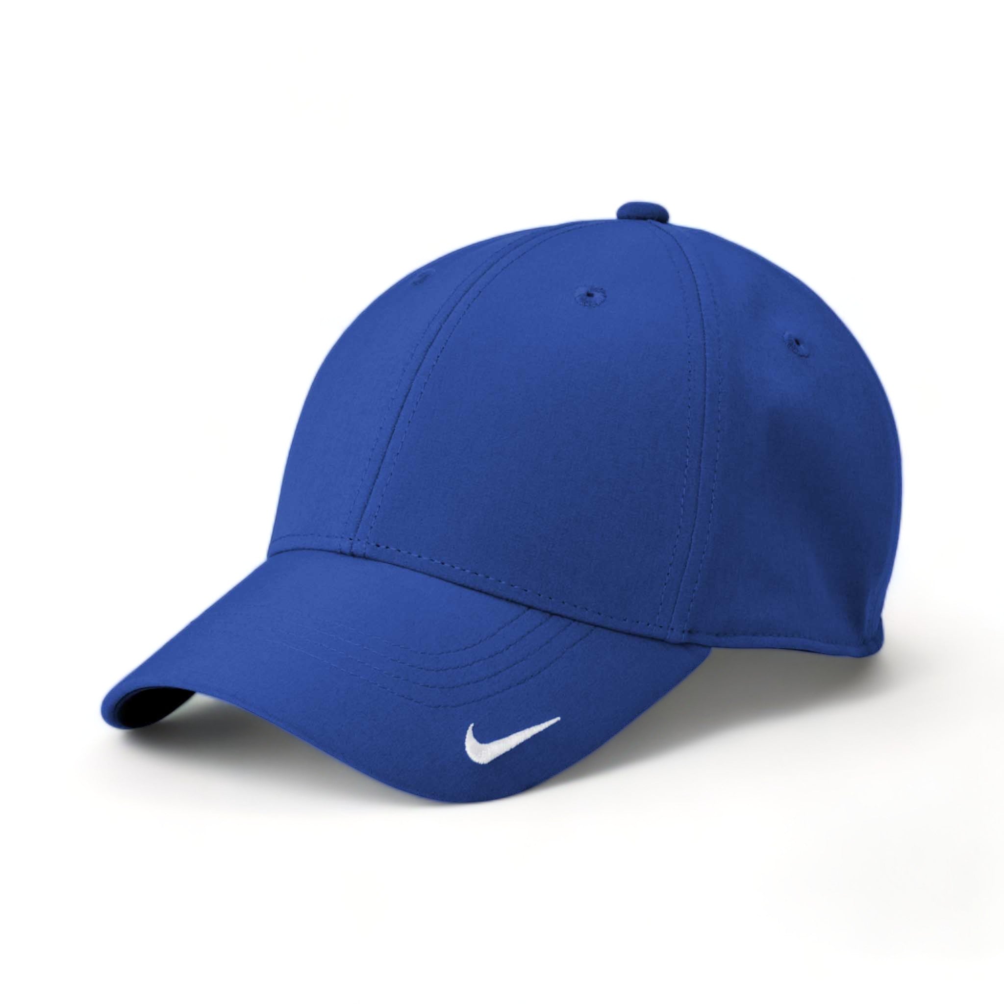Side view of Nike NKFB6447 custom hat in game royal
