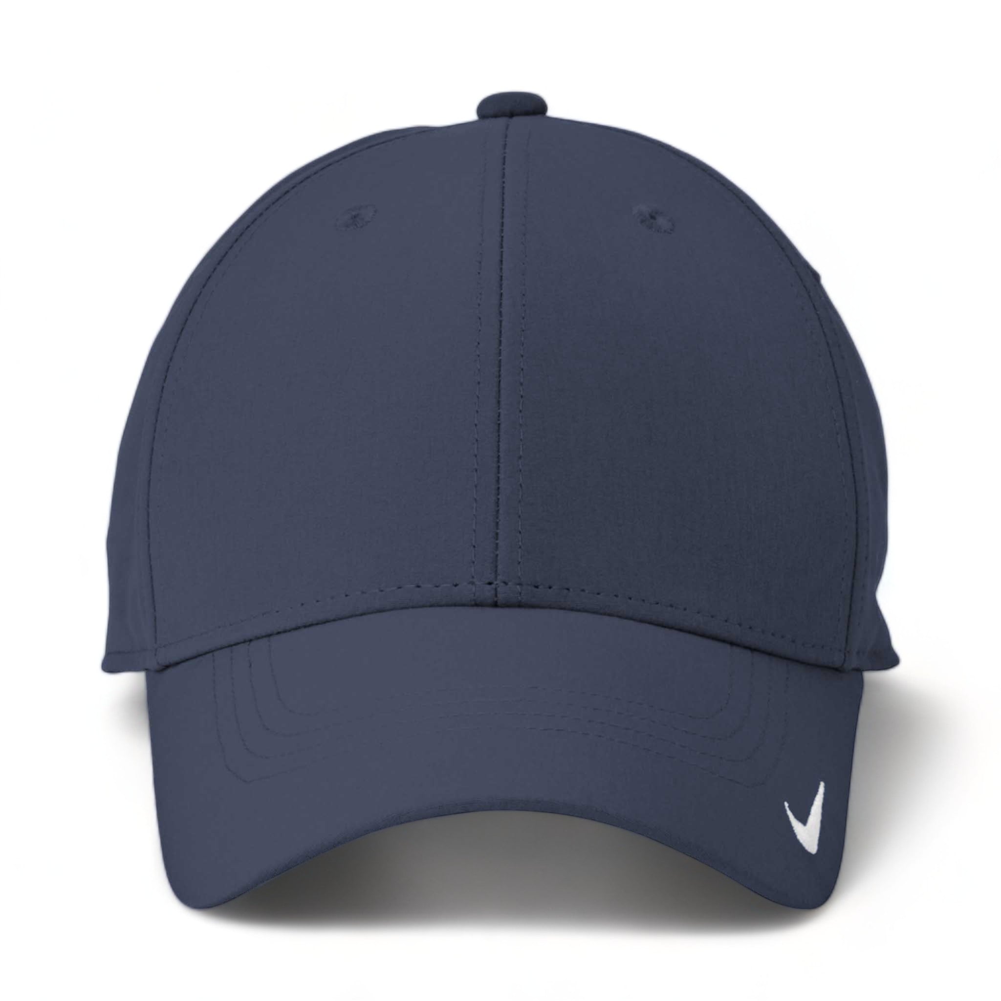 Front view of Nike NKFB6447 custom hat in navy