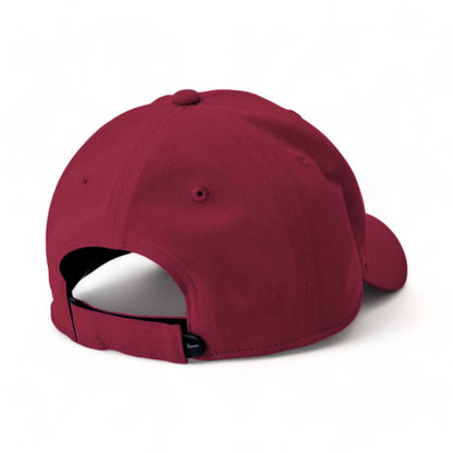 Back view of Nike NKFB6447 custom hat in team maroon