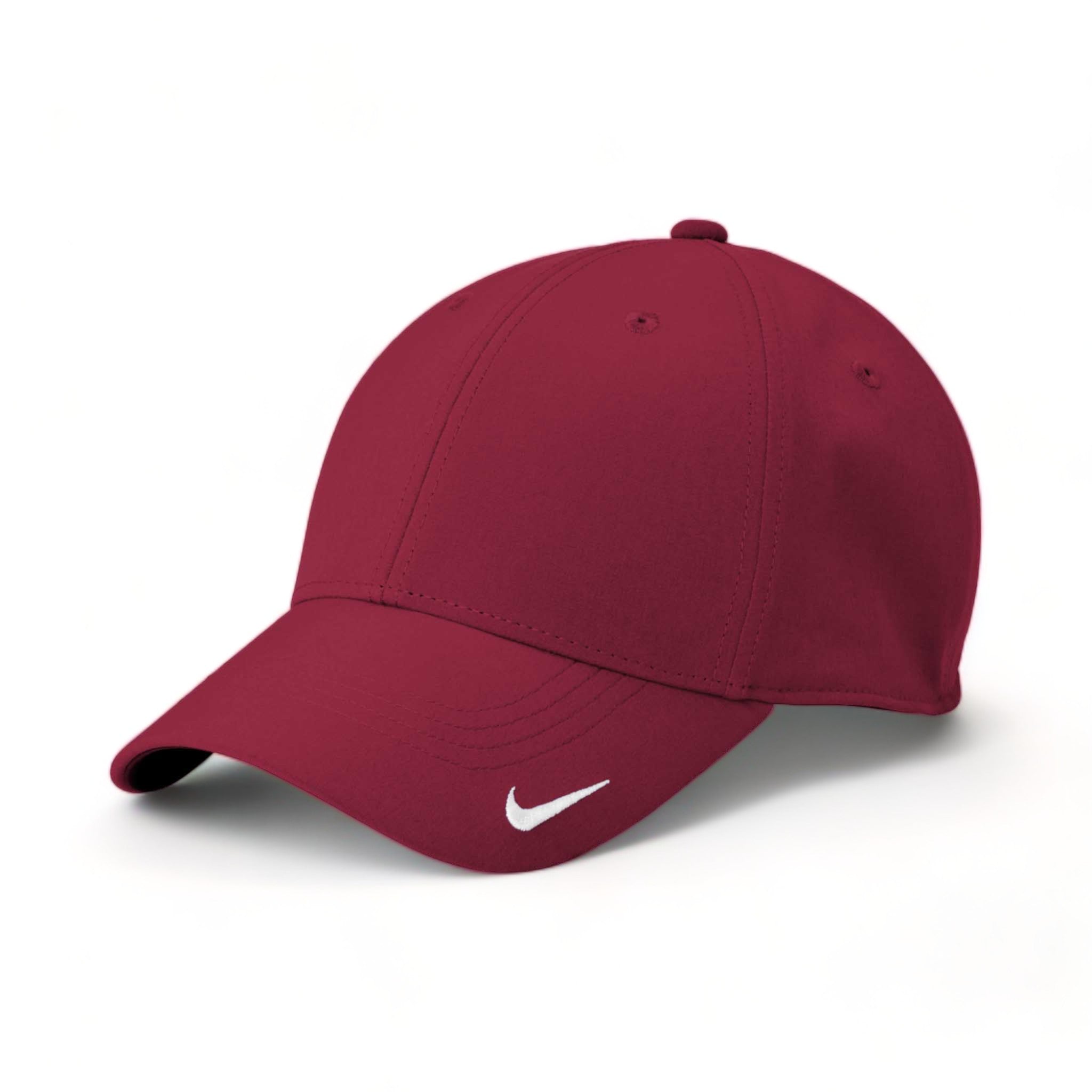 Side view of Nike NKFB6447 custom hat in team maroon