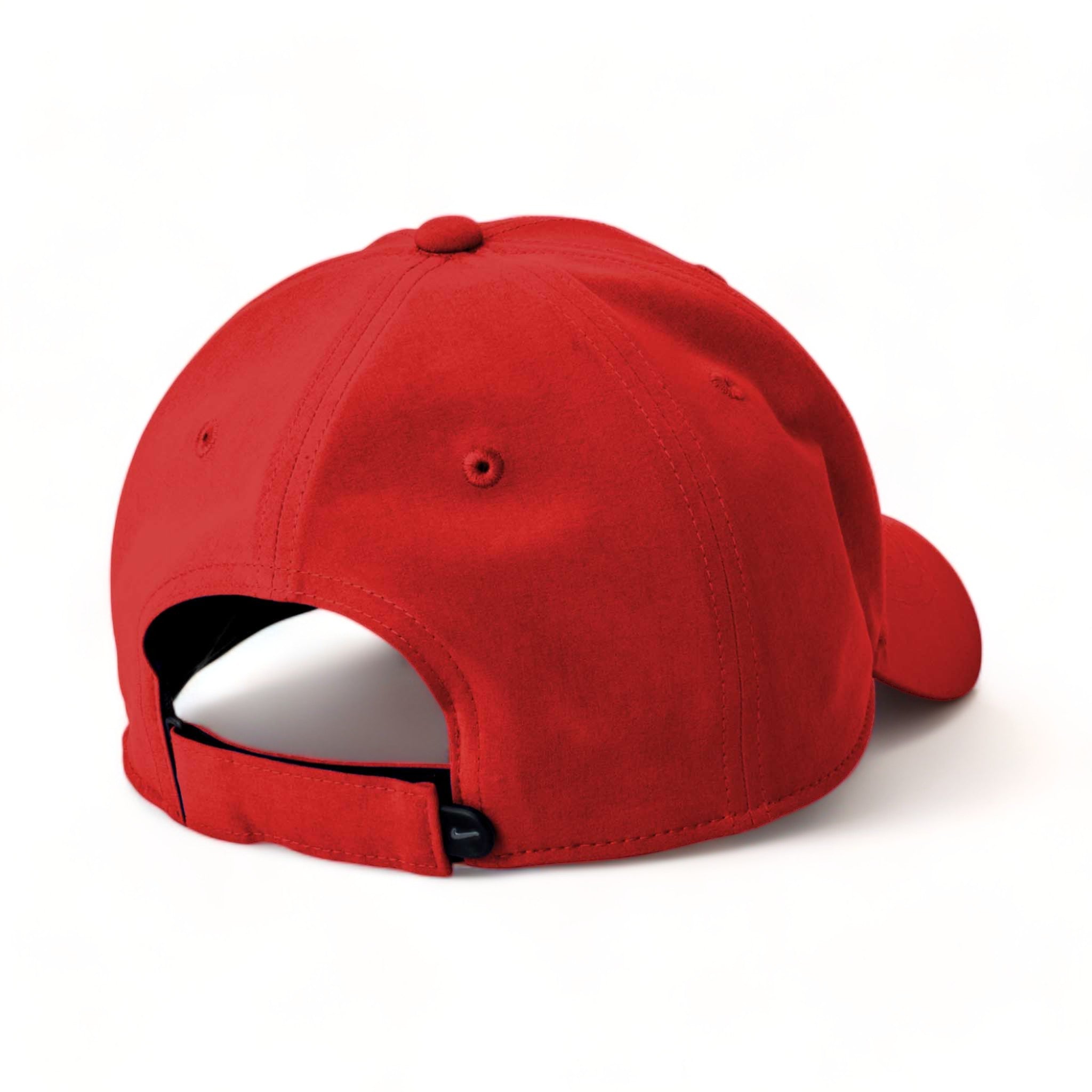 Back view of Nike NKFB6447 custom hat in university red