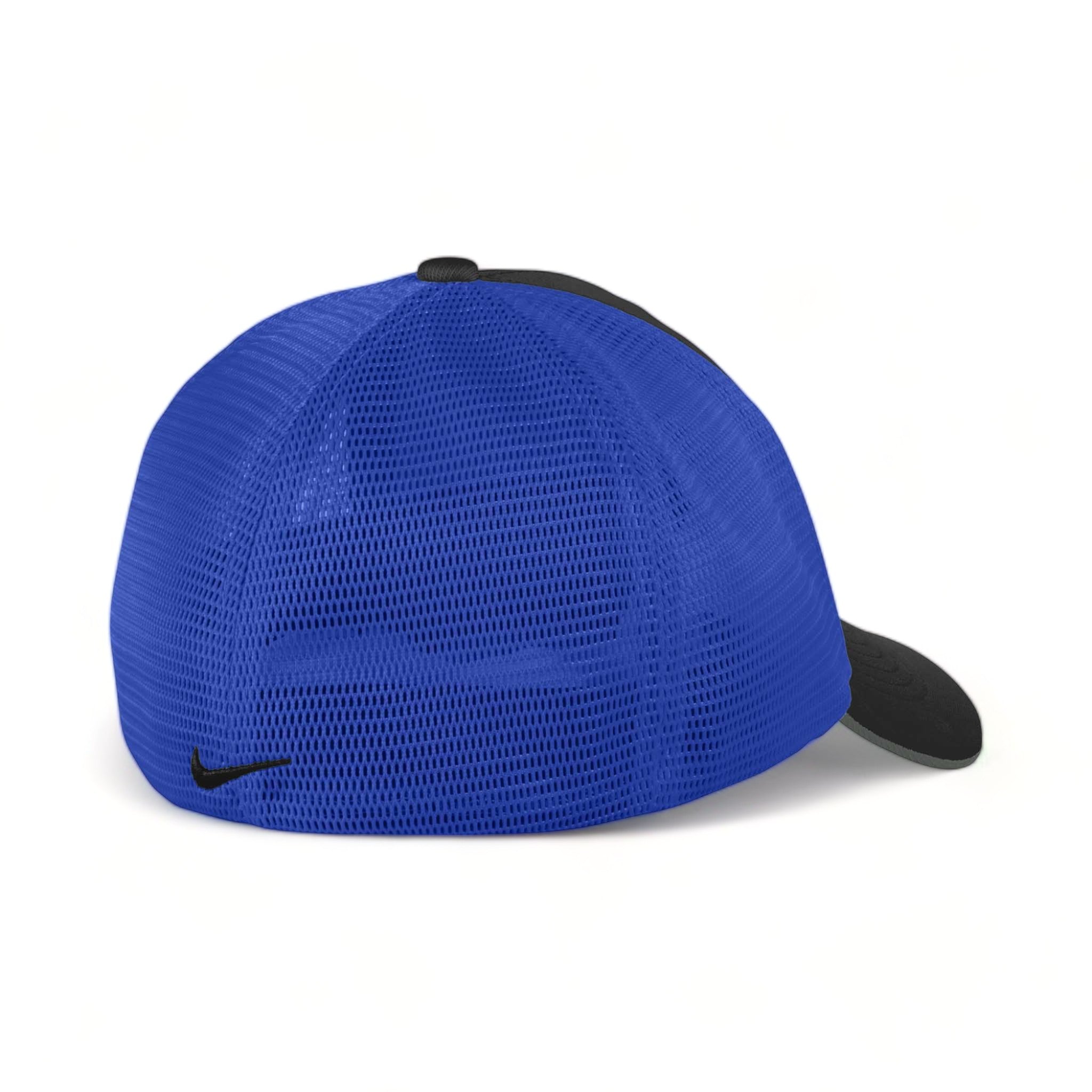 Back view of Nike NKFB6448 custom hat in black and game royal