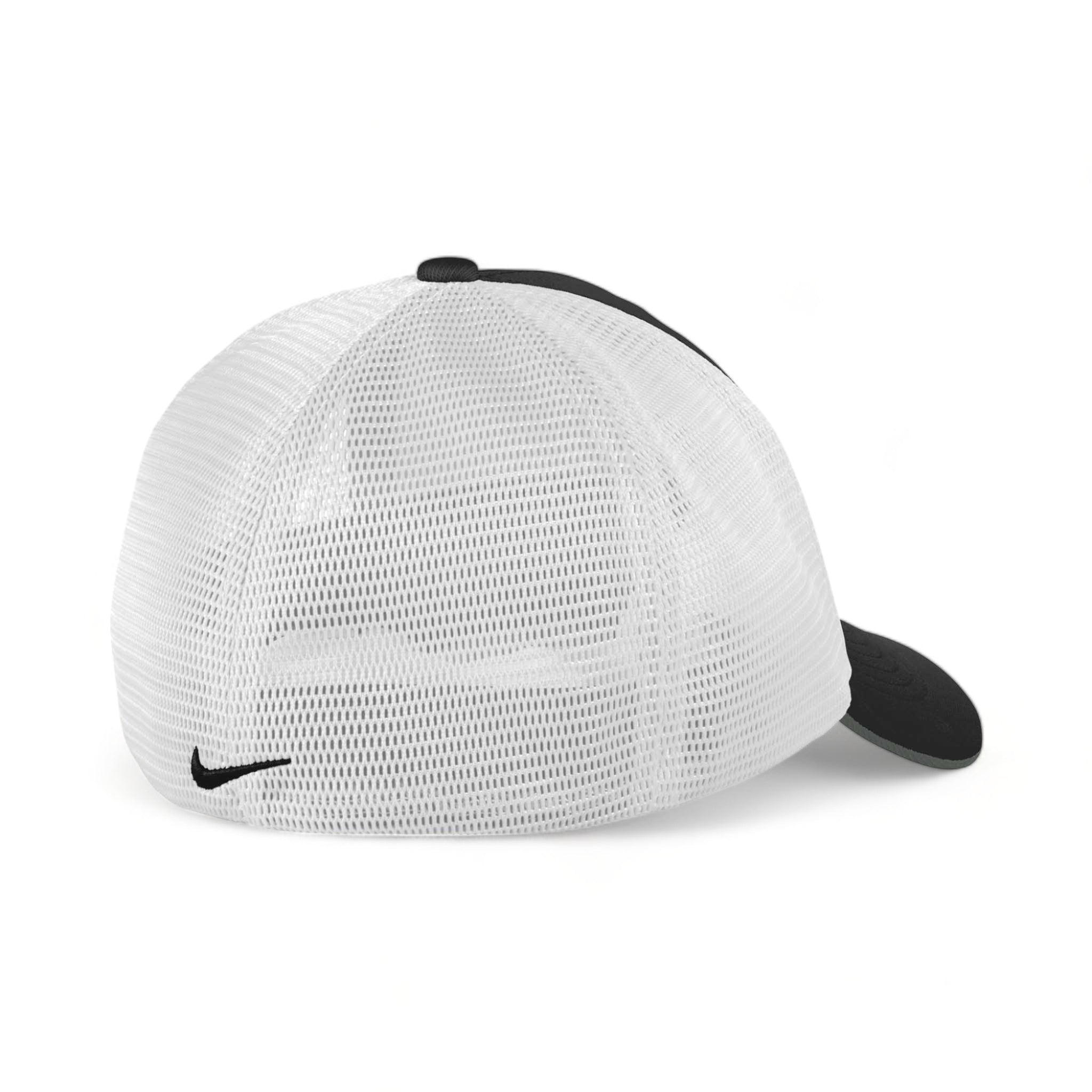 Back view of Nike NKFB6448 custom hat in black and white