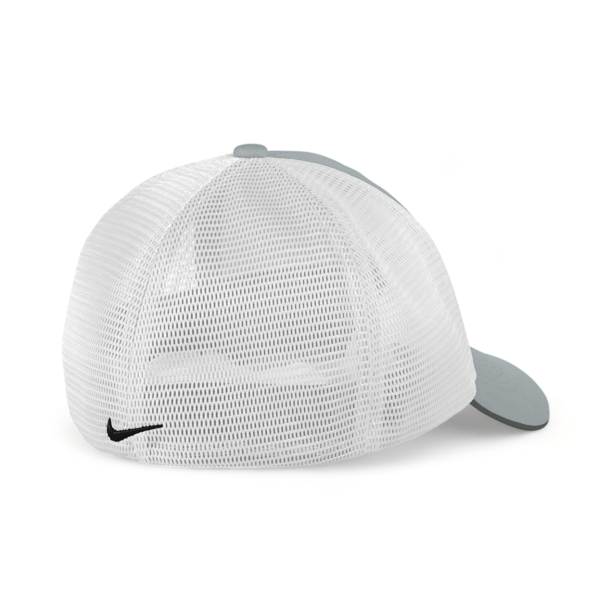 Back view of Nike NKFB6448 custom hat in cool grey and white