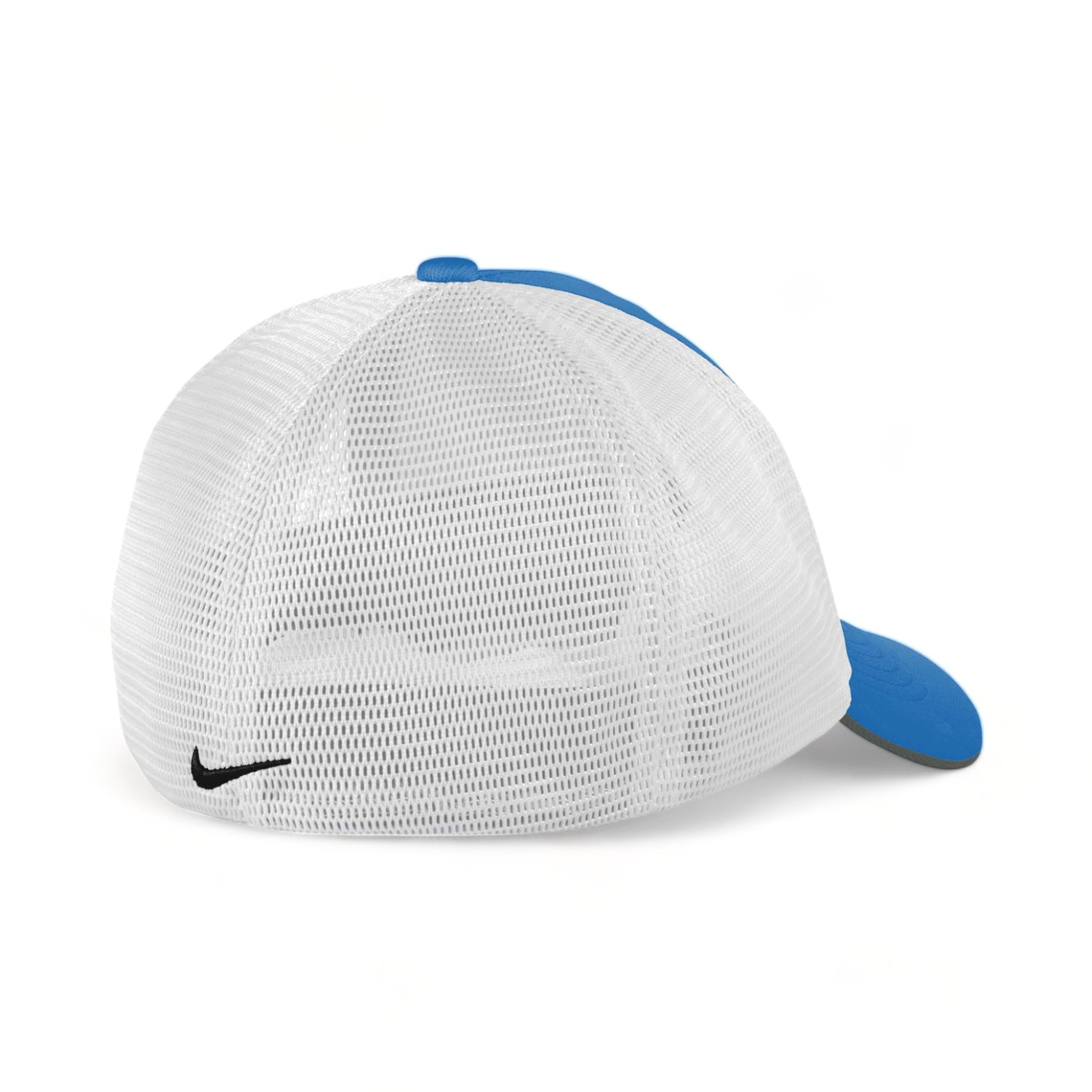 Back view of Nike NKFB6448 custom hat in gym blue and white