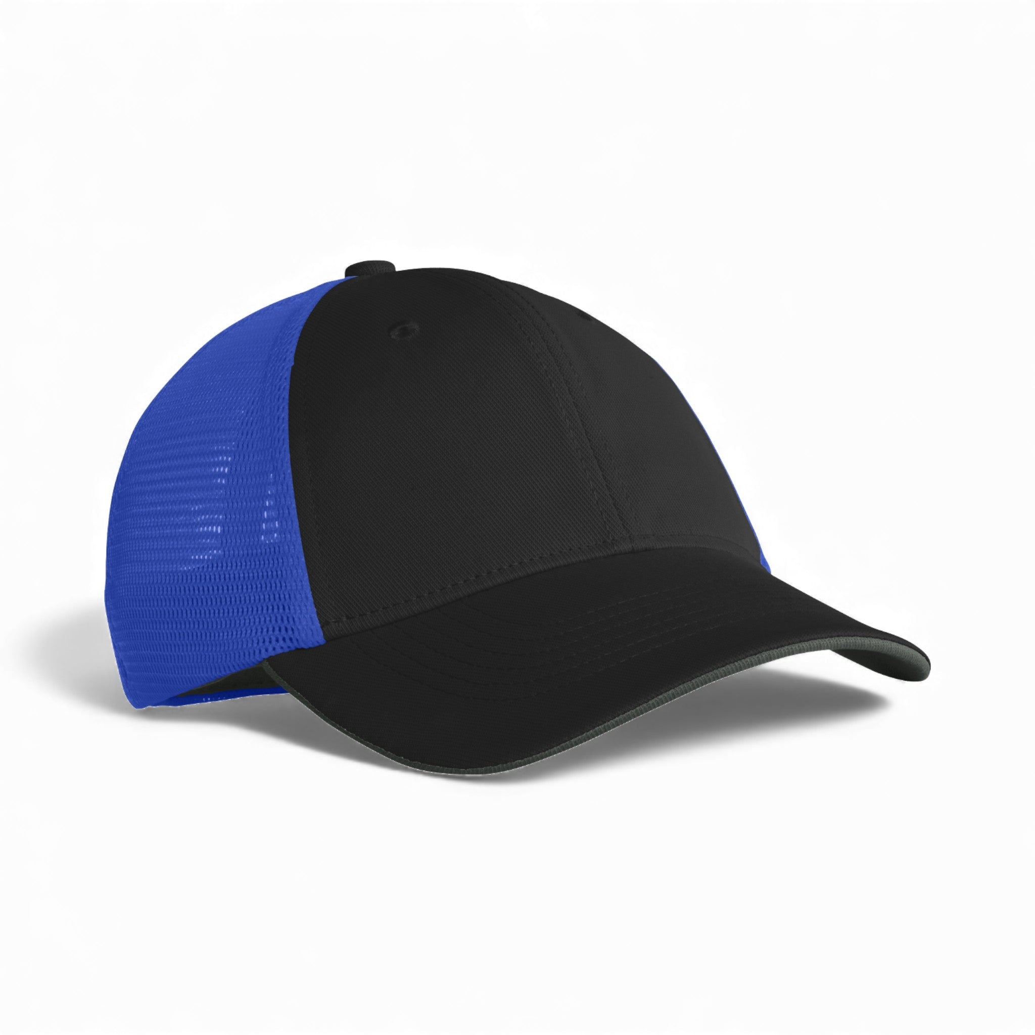 Right side view of Nike NKFB6448 custom hat in black and game royal