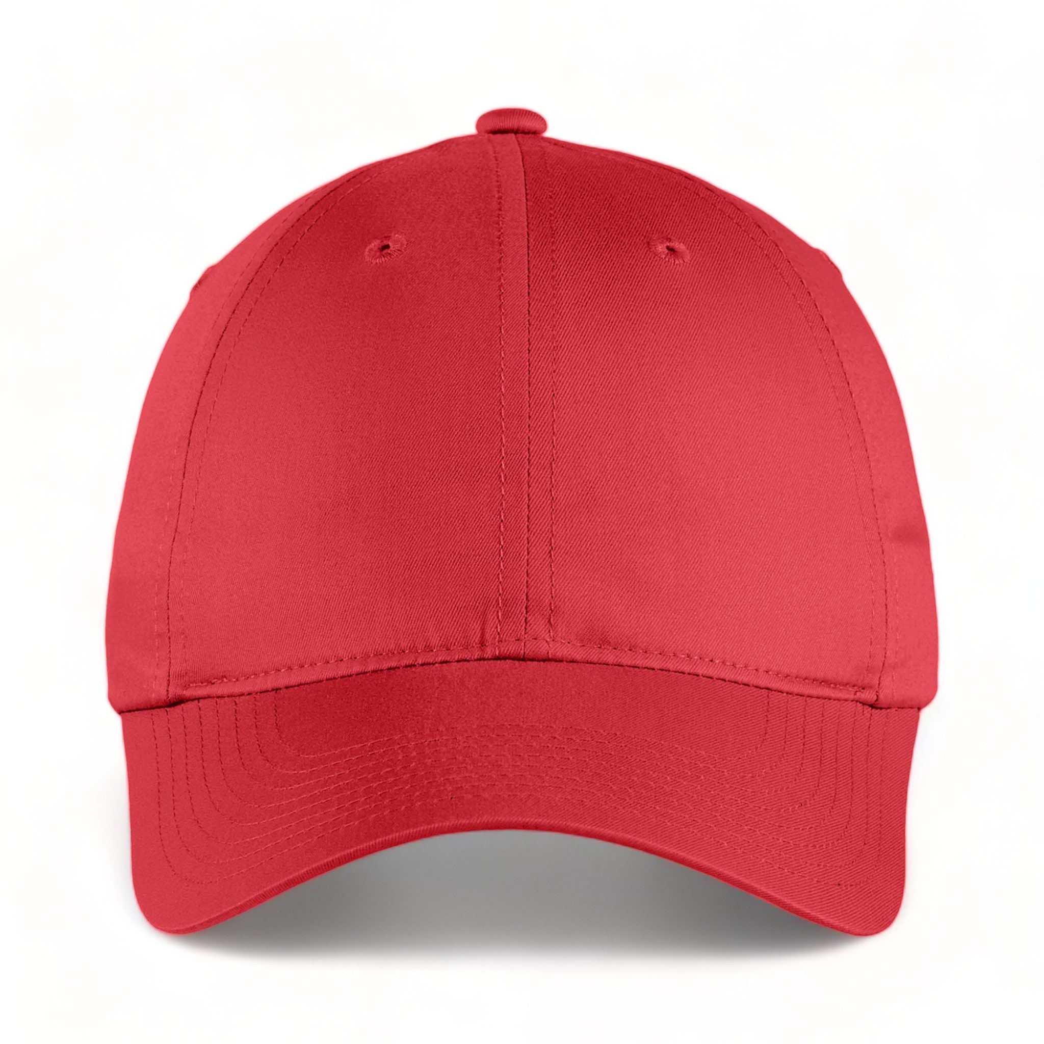 Front view of Nike NKFB6449 custom hat in gym red