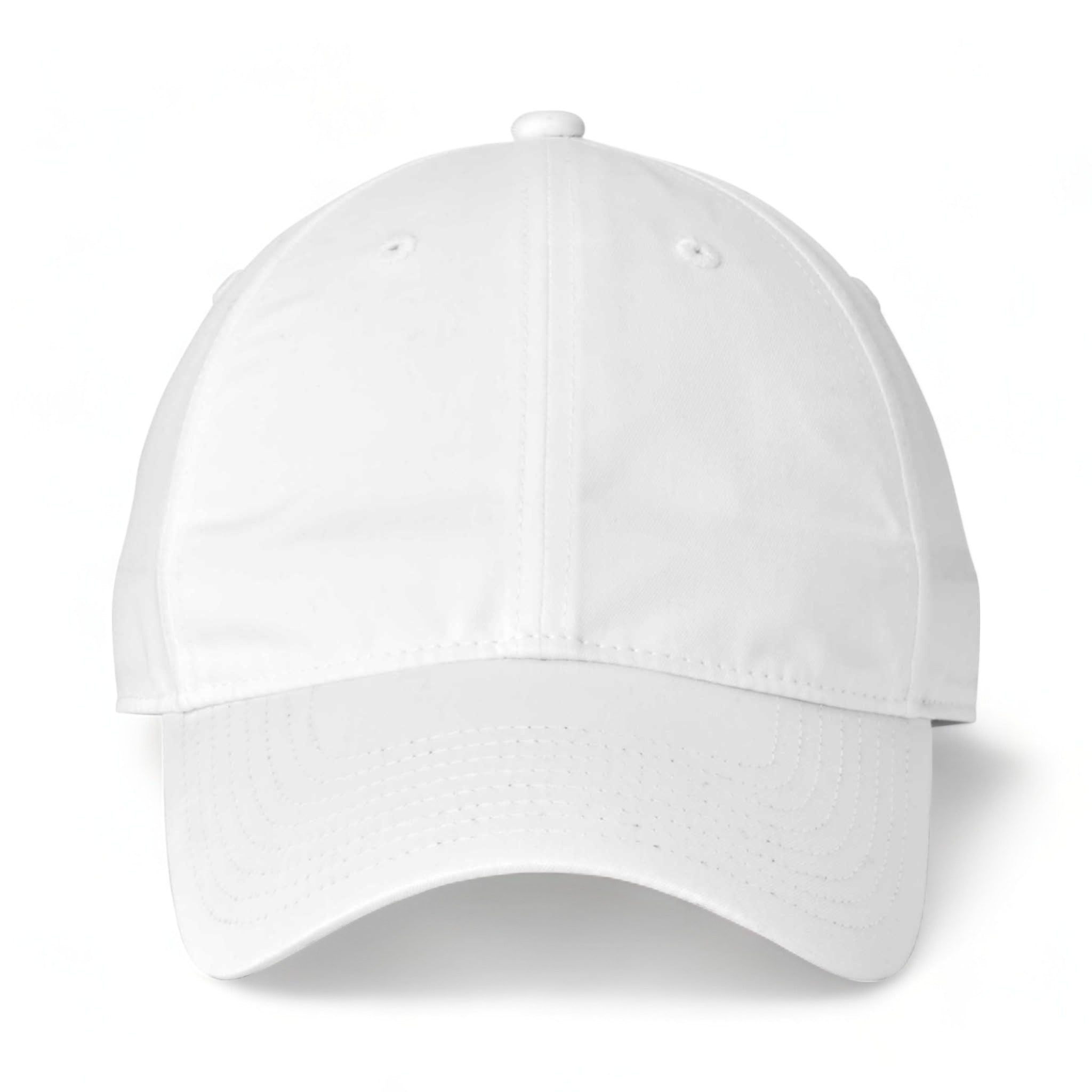 Front view of Nike NKFB6449 custom hat in white