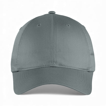 Front view of Nike NKFB6449 custom hat in dark grey