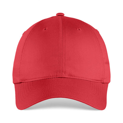 Front view of Nike NKFB6449 custom hat in gym red
